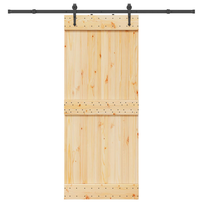 Ușă glisantă NARVIK Natural și Negru 85 x 210 cm (213,5 cm) WALTI