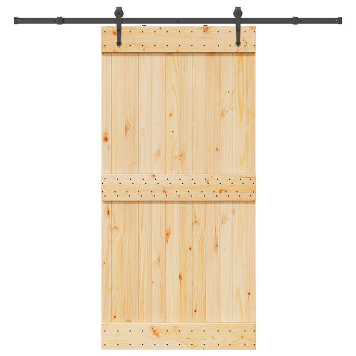 Ușă glisantă NARVIK Natural și Negru 100 x 210 cm (213,5 cm) WALTI