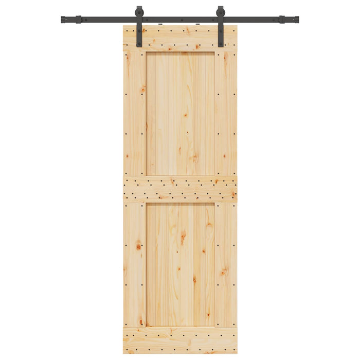 Ușă glisantă NARVIK Natural și Negru 85 x 210 cm (152,5 cm) WALTI
