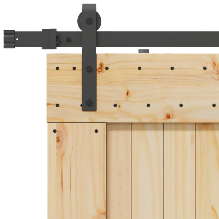 Ușă glisantă NARVIK Natural și Negru 70 x 210 cm (213,5 cm) WALTI
