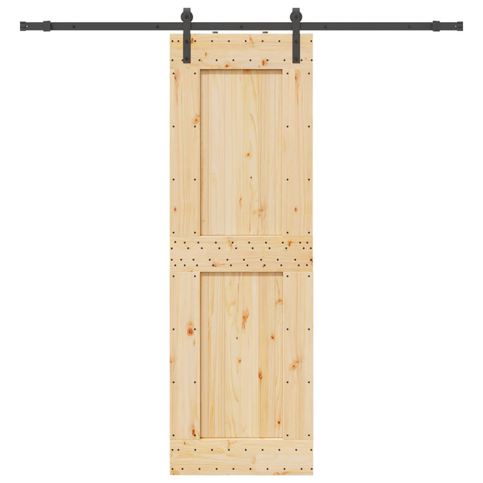 Ușă glisantă NARVIK Natural și Negru 70 x 210 cm (213,5 cm) WALTI