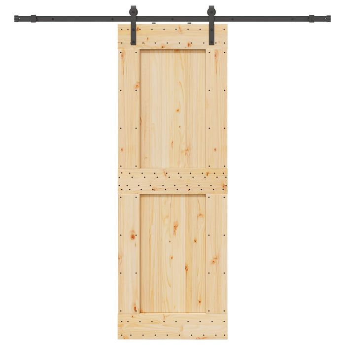 Ușă glisantă NARVIK Natural și Negru 80 x 210 cm (213,5 cm) WALTI