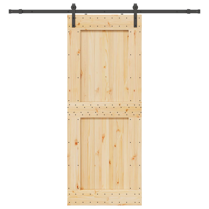 Ușă glisantă NARVIK Natural și Negru 90 x 210 cm (213,5 cm) WALTI