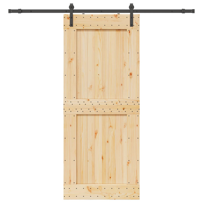 Ușă glisantă NARVIK Natural și Negru 95 x 210 cm (213,5 cm) WALTI