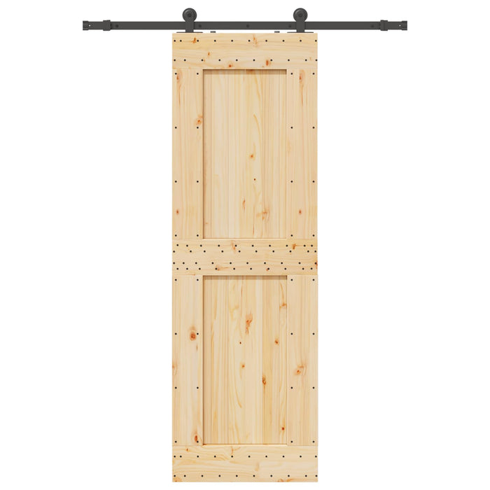 Ușă glisantă NARVIK Natural și Negru 70 x 210 cm (152,5 cm) WALTI