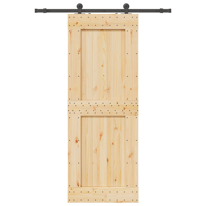 Ușă glisantă NARVIK Natural și Negru 85 x 210 cm (152,5 cm) WALTI