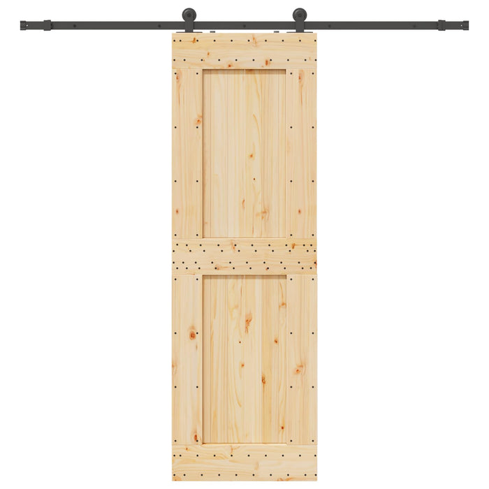 Ușă glisantă NARVIK Natural și Negru 70 x 210 cm (213,5 cm) - WALTI WALTI