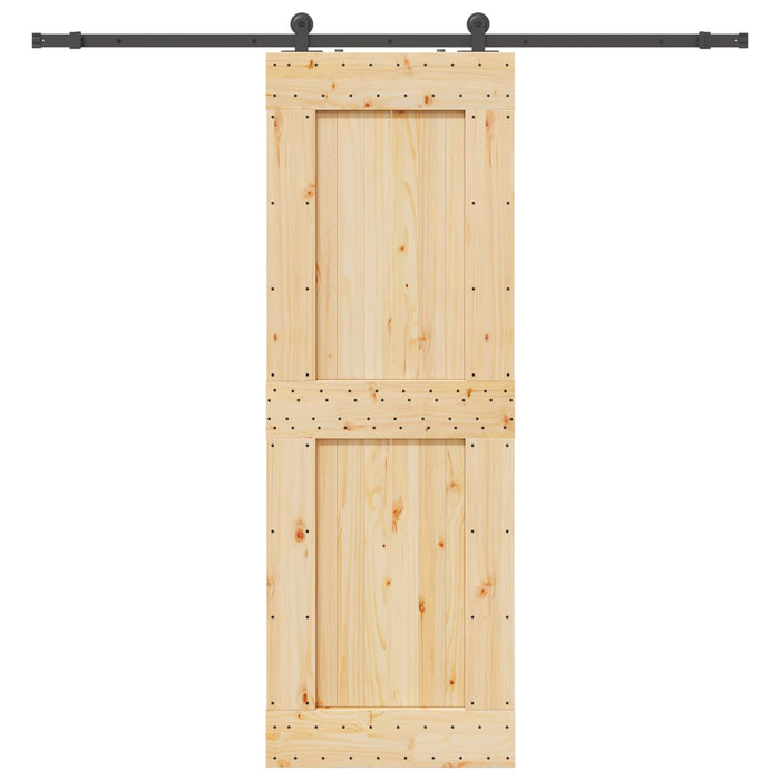 Ușă glisantă NARVIK Natural și Negru 80 x 210 cm (213,5 cm) WALTI