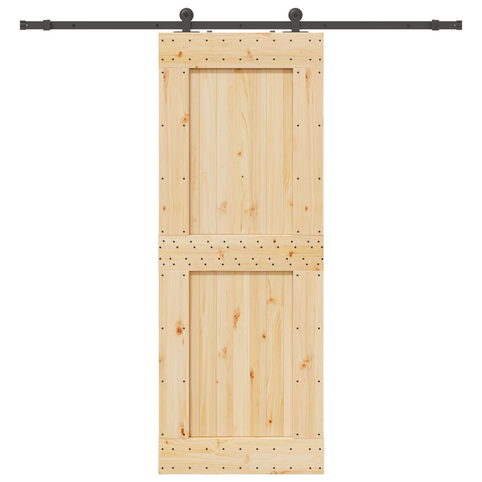 Ușă glisantă NARVIK 85 x 210 cm (213,5 cm) Natural și Negru WALTI