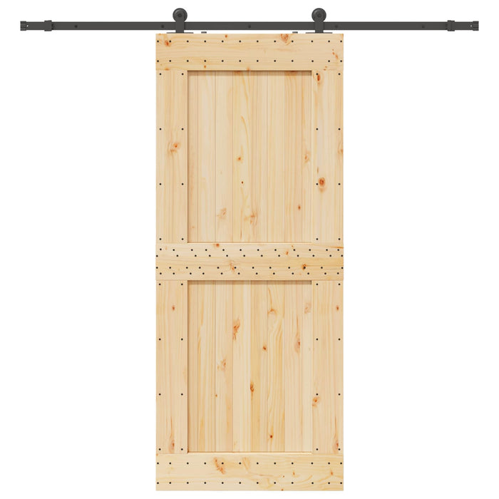 Ușă glisantă NARVIK Natural și Negru 95 x 210 cm (213,5 cm) WALTI
