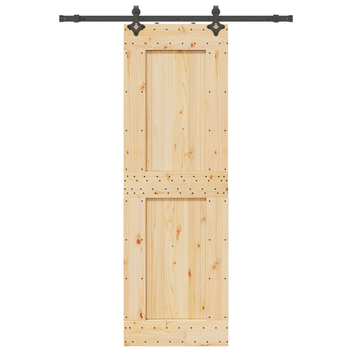 Ușă glisantă NARVIK Natural și Negru 70 x 210 cm (152,5 cm) WALTI
