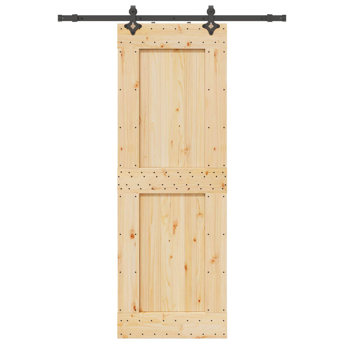 Ușă glisantă NARVIK Natural și Negru 80 x 210 cm (152,5 cm) WALTI