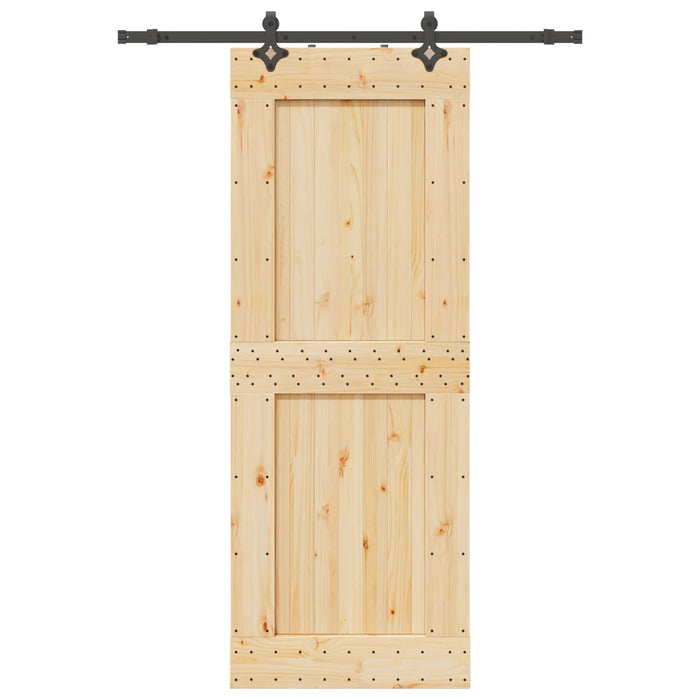 Ușă glisantă NARVIK Natural și Negru 85 x 210 cm (152,5 cm) WALTI