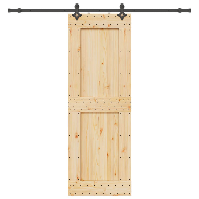 Ușă glisantă NARVIK Natural și Negru 80 x 210 cm (213,5 cm) WALTI