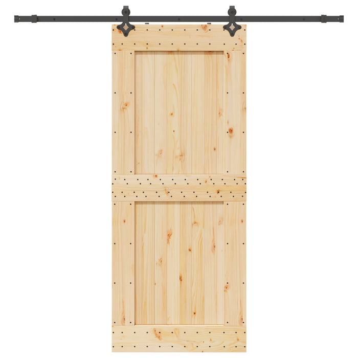 Ușă glisantă NARVIK Natural și Negru 95 x 210 cm (213,5 cm) WALTI