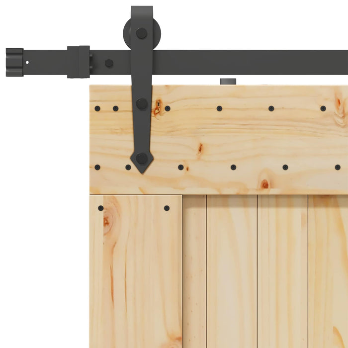 Ușă glisantă NARVIK Natural și Negru 70 x 210 cm (152,5 cm) WALTI
