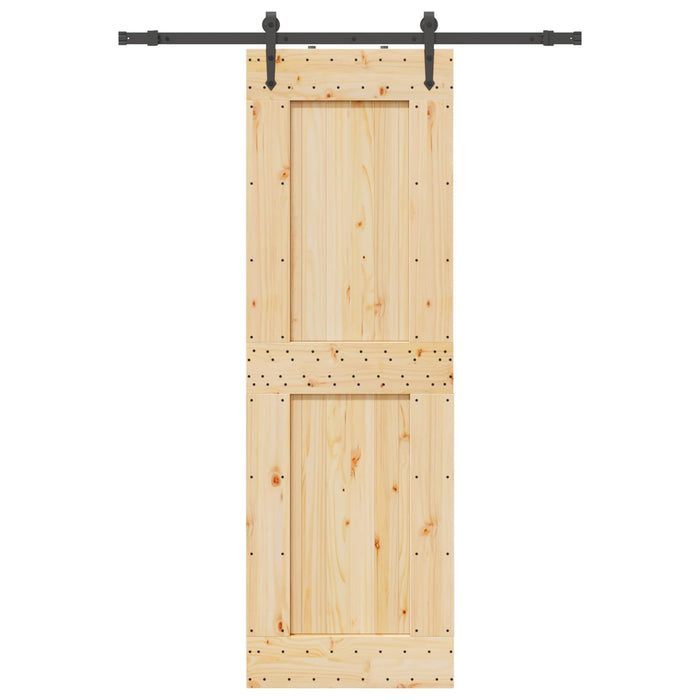 Ușă glisantă NARVIK Natural și Negru 70 x 210 cm (152,5 cm) WALTI