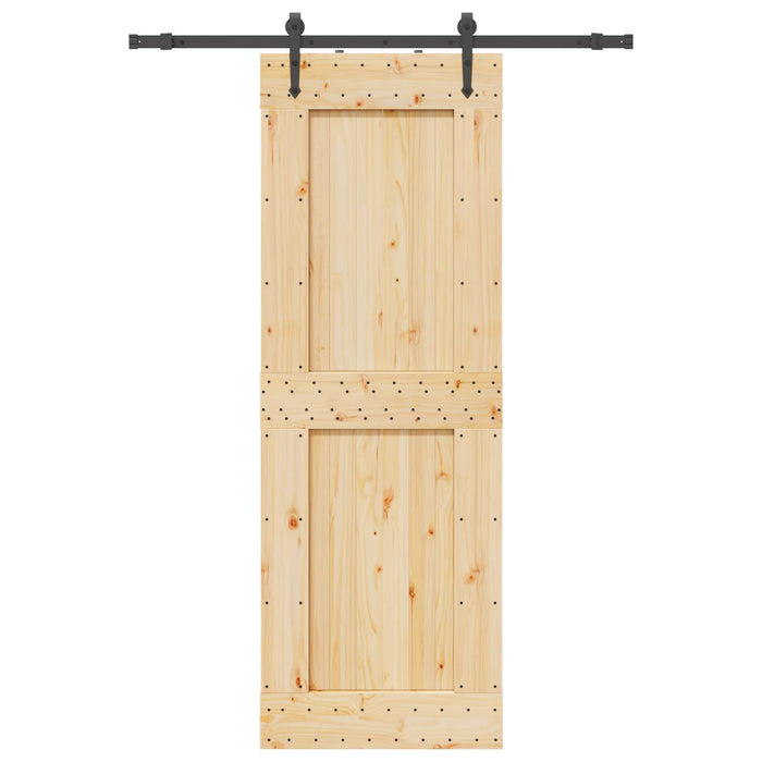 Ușă glisantă NARVIK Natural și Negru 80 x 210 cm (152,5 cm) WALTI