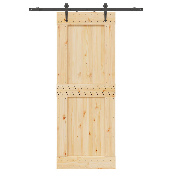Ușă glisantă NARVIK Natural și Negru 85 x 210 cm (152,5 cm) WALTI