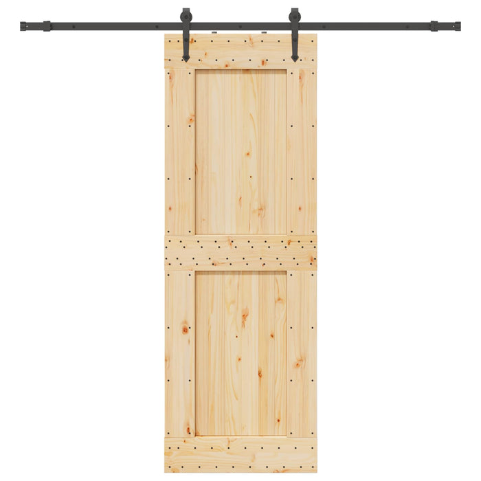 Ușă glisantă NARVIK Natural și Negru 80 x 210 cm (213,5 cm) WALTI