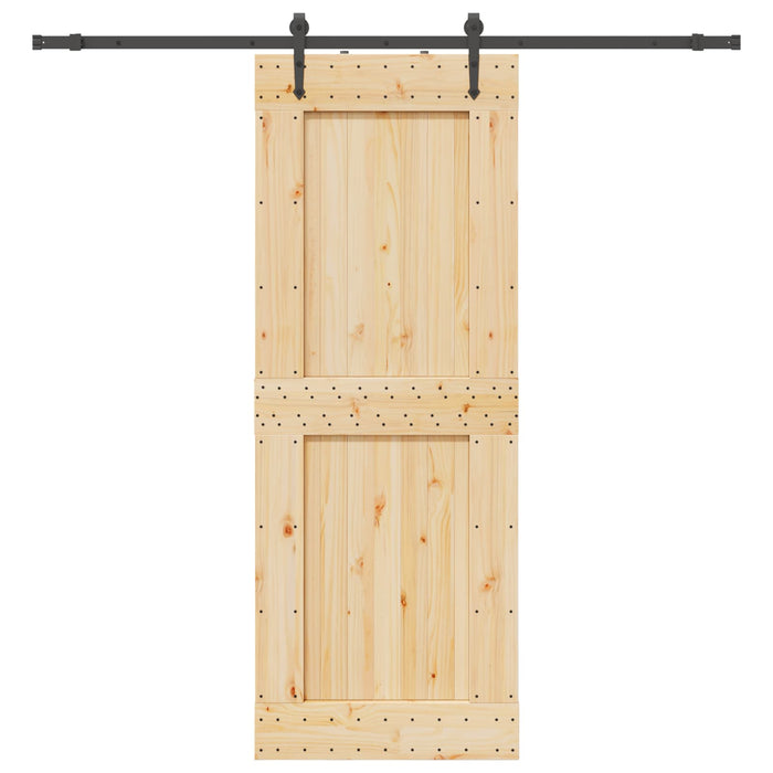 Ușă glisantă NARVIK Natural și Negru 85 x 210 cm (213,5 cm) WALTI