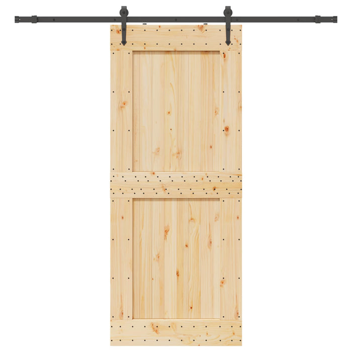 Ușă glisantă NARVIK Natural și Negru 95 x 210 cm (213,5 cm) WALTI