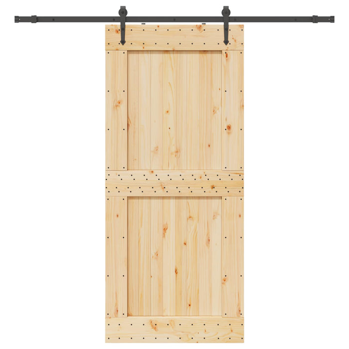 Ușă glisantă NARVIK Natural și Negru 100 x 210 cm (213,5 cm) WALTI
