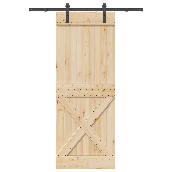 Ușă glisantă NARVIK Natural și Negru 85 x 210 cm (152,5 cm) - WALTI WALTI