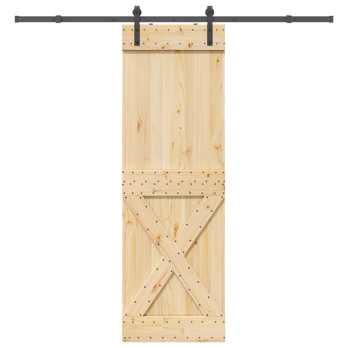 Ușă glisantă NARVIK Natural și Negru 70 x 210 cm (213,5 cm) WALTI