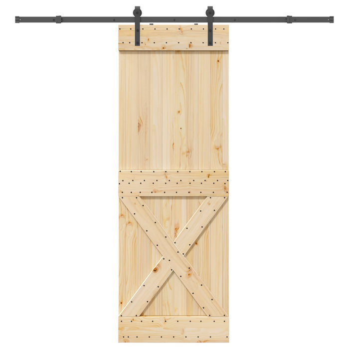 Ușă glisantă NARVIK Natural și Negru 80 x 210 cm (213,5 cm) - WALTI WALTI