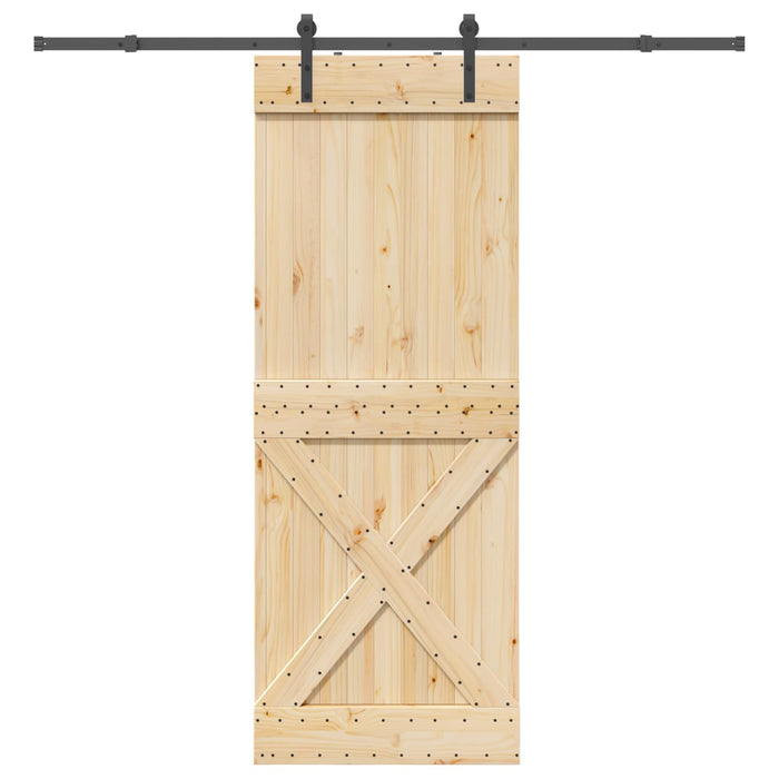 Ușă glisantă NARVIK Natural și Negru 85 x 210 cm (213,5 cm) - WALTI WALTI