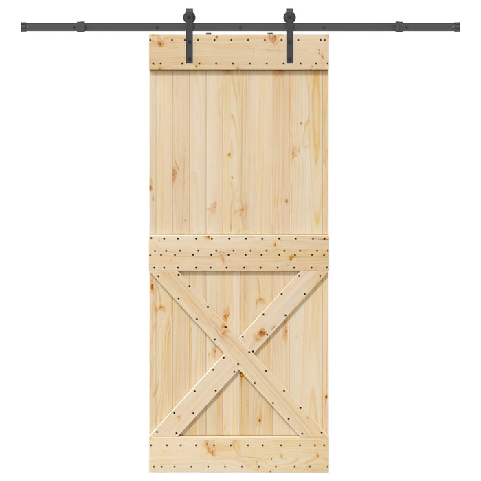 Ușă glisantă NARVIK Natural și Negru 95 x 210 cm (213,5 cm) - WALTI WALTI