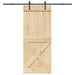 Ușă glisantă NARVIK Natural și Negru 95 x 210 cm (213,5 cm) - WALTI WALTI