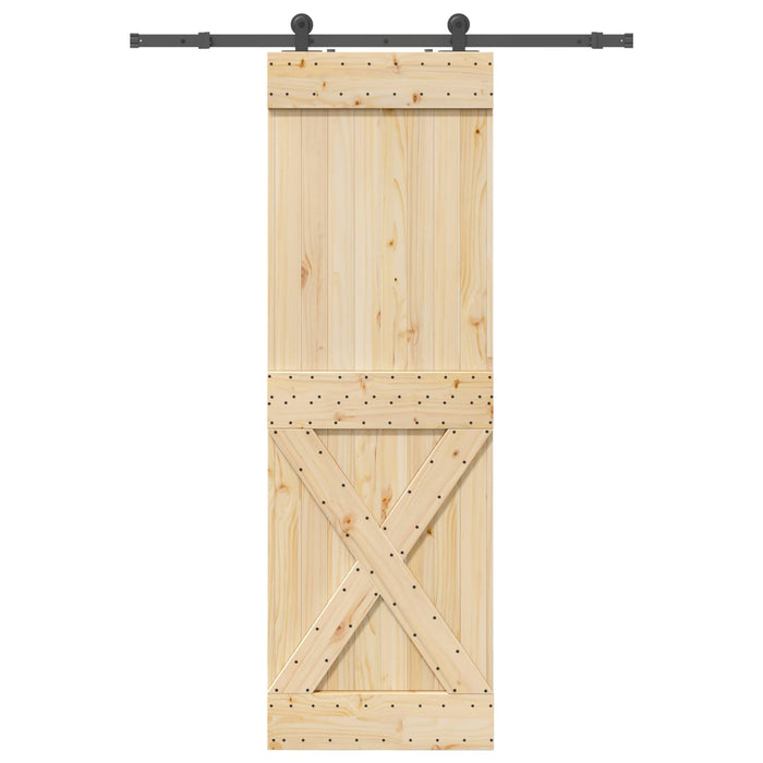 Ușă glisantă NARVIK Natural și Negru 70 x 210 cm (152,5 cm) - WALTI WALTI