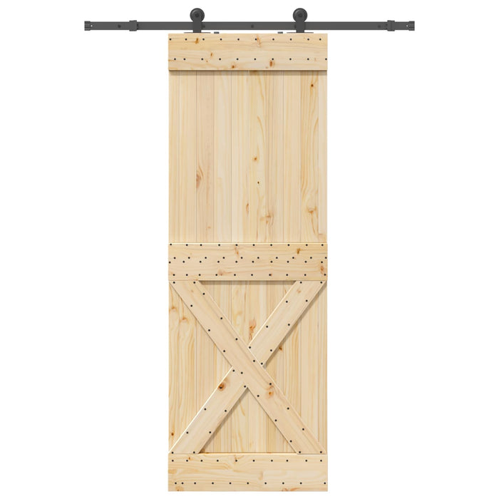 Ușă glisantă NARVIK Natural și Negru 80 x 210 cm (152,5 cm) - WALTI WALTI