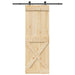 Ușă glisantă NARVIK Natural și Negru 80 x 210 cm (152,5 cm) - WALTI WALTI