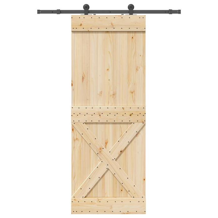 Ușă glisantă NARVIK Natural și Negru 85 x 210 cm (152,5 cm) - WALTI WALTI