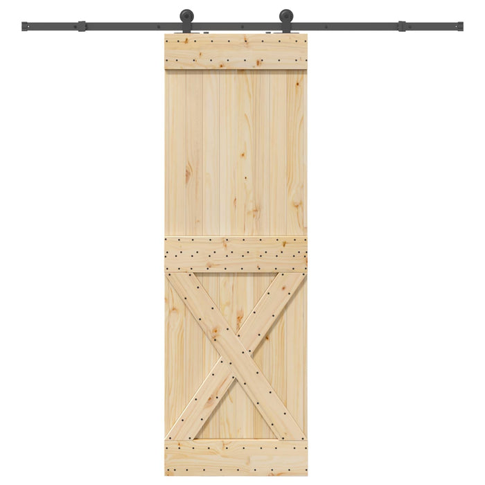 Ușă glisantă NARVIK Natural și Negru 70 x 210 cm (213,5 cm) - WALTI WALTI