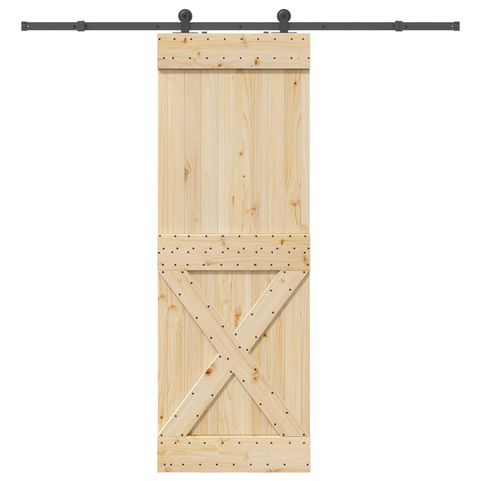Ușă glisantă NARVIK Natural și Negru 80 x 210 cm (213,5 cm) - WALTI WALTI