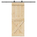 Ușă glisantă NARVIK Natural și Negru 85 x 210 cm (213,5 cm) - WALTI WALTI