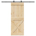 Ușă glisantă NARVIK Natural și Negru 90 x 210 cm (213,5 cm) - WALTI WALTI