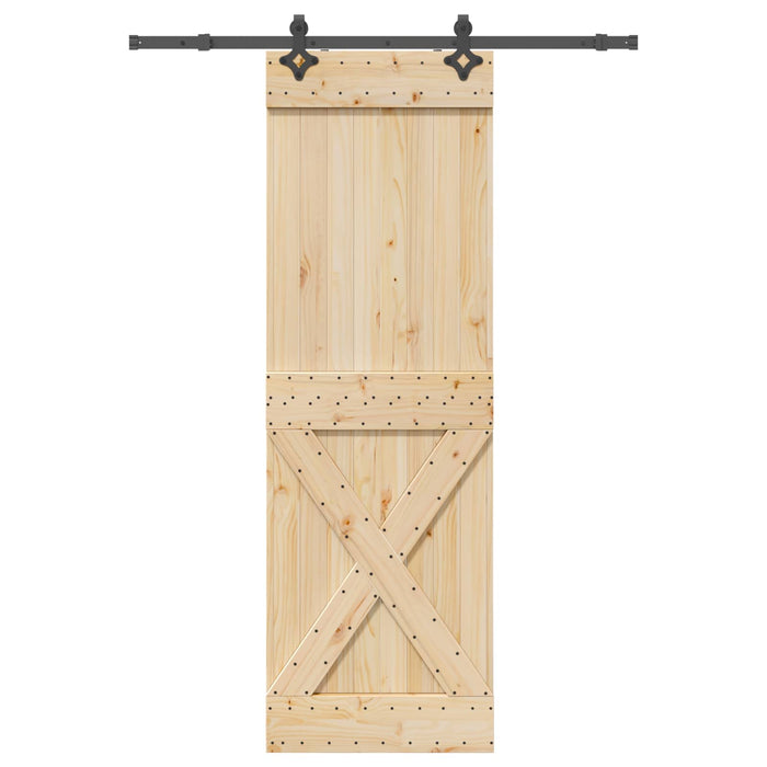 Ușă glisantă NARVIK Natural și Negru 70 x 210 cm (152,5 cm) - WALTI WALTI