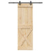 Ușă glisantă NARVIK Natural și Negru 70 x 210 cm (152,5 cm) - WALTI WALTI