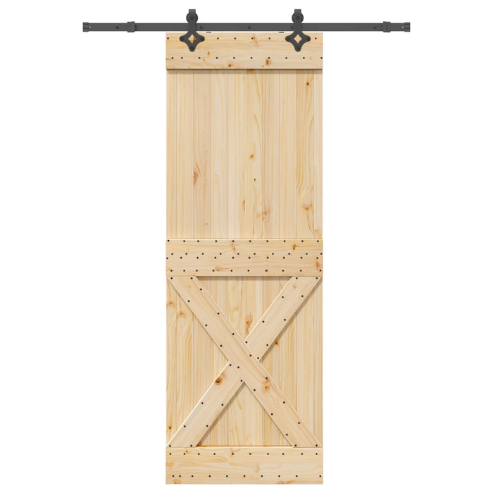 Ușă glisantă NARVIK Natural și Negru 80 x 210 cm (152,5 cm) - WALTI WALTI