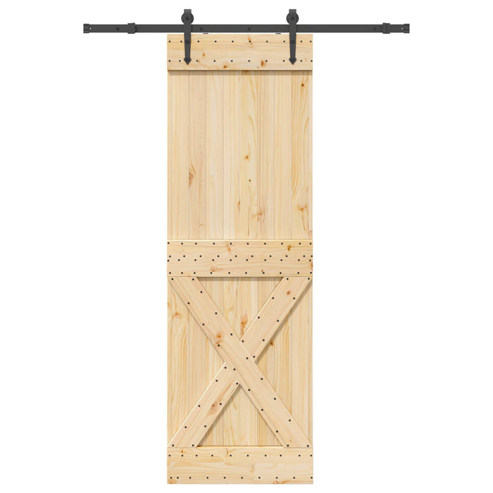 Ușă glisantă NARVIK Natural și Negru 70 x 210 cm (152,5 cm) - WALTI WALTI