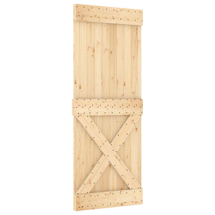 Ușă glisantă NARVIK Natural și Negru 80 x 210 cm (152,5 cm) WALTI
