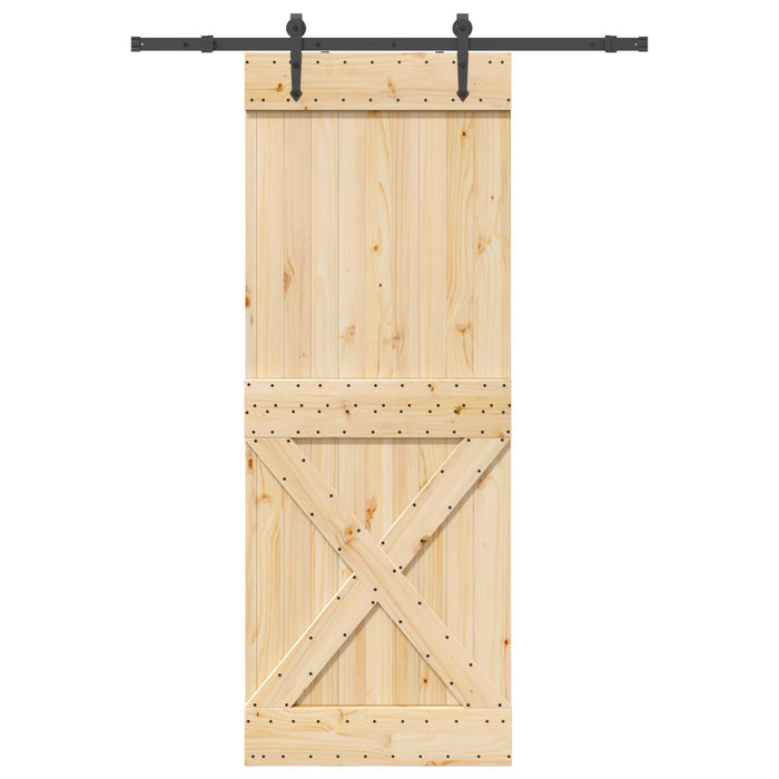 Ușă glisantă NARVIK Natural și Negru 85 x 210 cm (152,5 cm) - WALTI WALTI