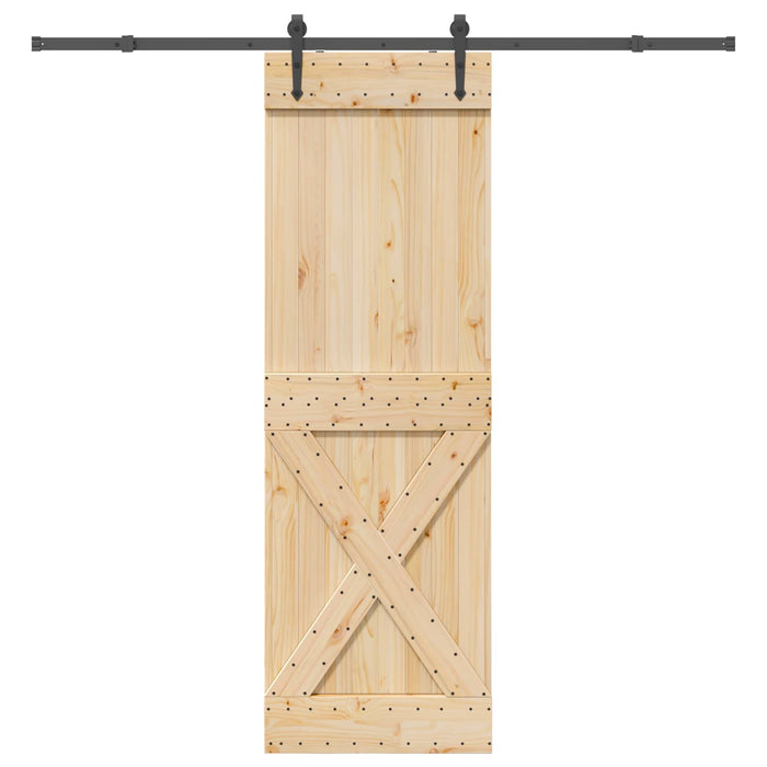 Ușă glisantă NARVIK Natural și Negru 70 x 210 cm (213,5 cm) - WALTI WALTI