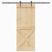 Ușă glisantă NARVIK Natural și Negru 90 x 210 cm (213,5 cm) - WALTI WALTI