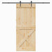 Ușă glisantă NARVIK Natural și Negru 95 x 210 cm (213,5 cm) - WALTI WALTI